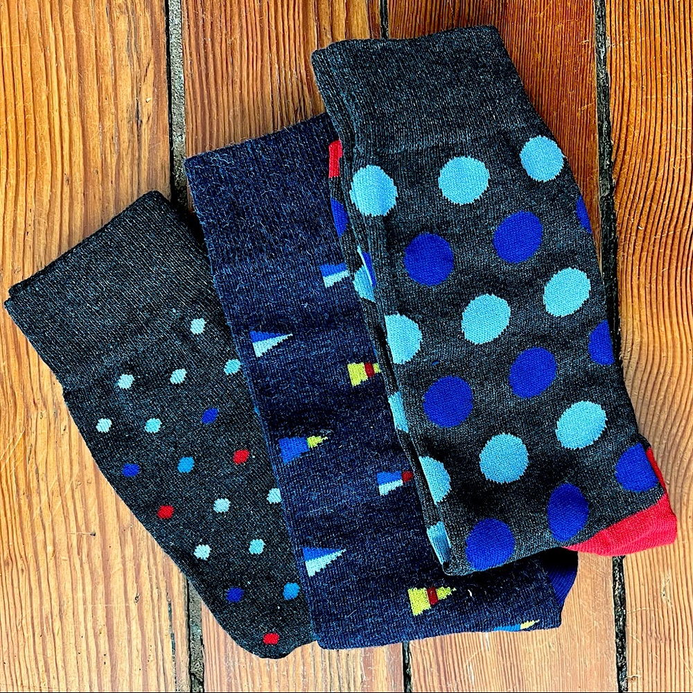 THREE PAIRS of Awesome Men’s Dress Socks - NWOT, Never been worn.